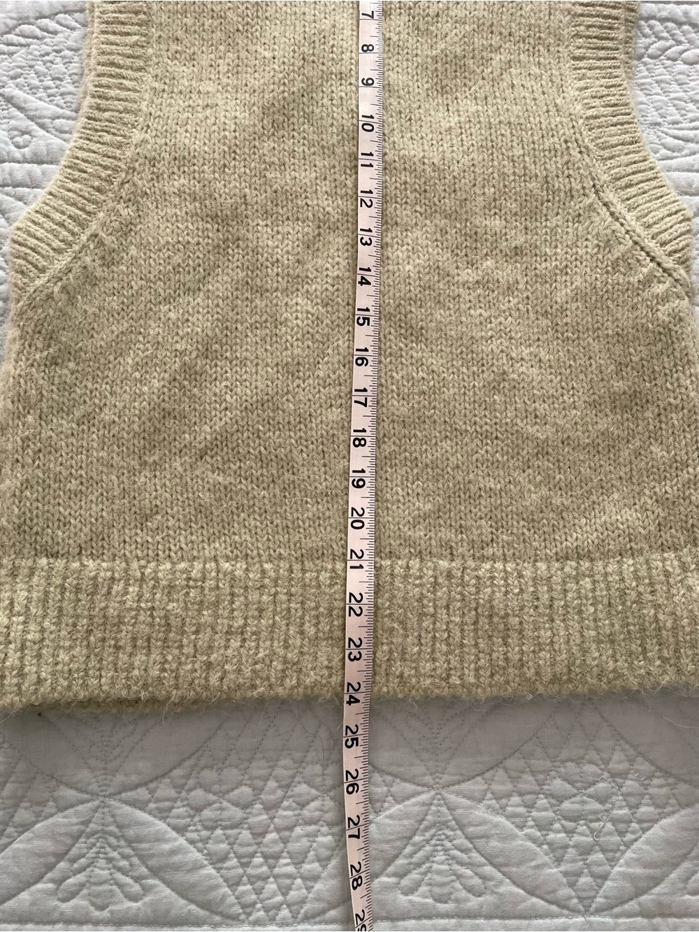 & Other Stories Soft Green Sweater V-Neck Vest Alpaca & Wool Blend Size XS - Picture 6 of 6